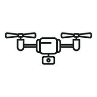 Smart digital drone icon outline vector. Land video toy vector