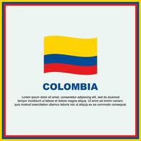 Colombia Flag Background Design Template. Colombia Independence Day Banner Social Media Post. Colombia Banner vector