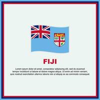 Fiji Flag Background Design Template. Fiji Independence Day Banner Social Media Post. Fiji Banner vector