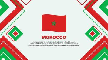 Morocco Flag Abstract Background Design Template. Morocco Independence Day Banner Wallpaper Vector Illustration. Morocco Background