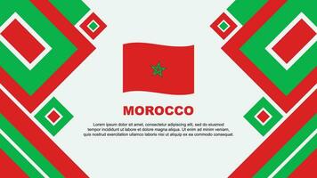 Morocco Flag Abstract Background Design Template. Morocco Independence Day Banner Wallpaper Vector Illustration. Morocco Cartoon