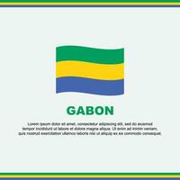 Gabon Flag Background Design Template. Gabon Independence Day Banner Social Media Post. Gabon Design vector