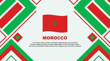 Morocco Flag Abstract Background Design Template. Morocco Independence Day Banner Wallpaper Vector Illustration. Morocco Flag