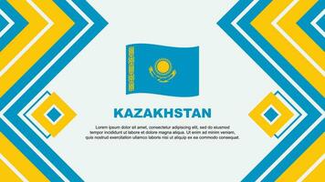 Kazakhstan Flag Abstract Background Design Template. Kazakhstan Independence Day Banner Wallpaper Vector Illustration. Kazakhstan Design