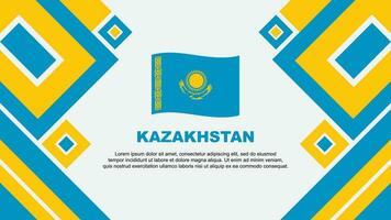 Kazakhstan Flag Abstract Background Design Template. Kazakhstan Independence Day Banner Wallpaper Vector Illustration. Kazakhstan Cartoon