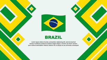 Brazil Flag Abstract Background Design Template. Brazil Independence Day Banner Wallpaper Vector Illustration. Brazil Cartoon