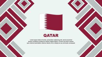 Qatar Flag Abstract Background Design Template. Qatar Independence Day Banner Wallpaper Vector Illustration. Qatar