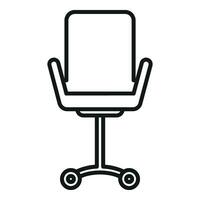 Smart office chair icon outline vector. Minimal online vector