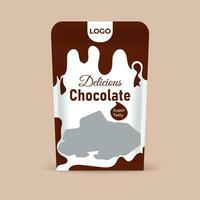 Chocolate packaging design vector template