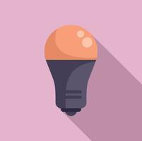 Power bulb control icon flat vector. Half perception vector