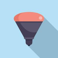 Fixture smart bulb icon flat vector. Mobile control vector