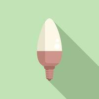 Small smart lightbulb icon flat vector. Intelligent regulate vector