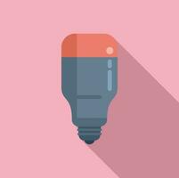 Power online bulb icon flat vector. Home inside illumination vector