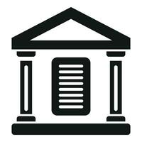 Bank building icon simple vector. Economy loan rate vector