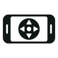 Augmented reality device control icon simple vector. Digital screen vector