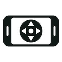 Augmented reality device control icon simple vector. Digital screen vector