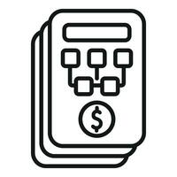 Scheme financial scheme icon outline vector. Credit financial vector