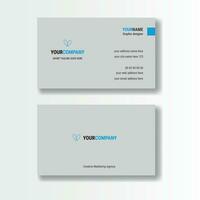 clean style modern business card template vector