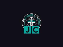 médico jc médico logo, clínica jc logo icono vector para tu negocio