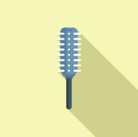 Hair craft brush icon flat vector. Factory design vector