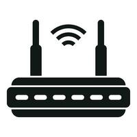 Wifi router icon simple vector. Smart office vector