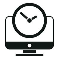 Work data time icon simple vector. Computer data vector