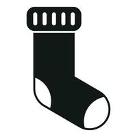 Woolen sock icon simple vector. Textile home fabric vector