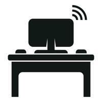 Work place remote control icon simple vector. Smart office vector