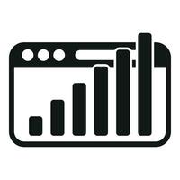 Online realization graph icon simple vector. Purpose vision vector