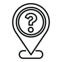 Location anonymous icon outline vector. Mark user person vector