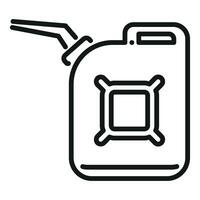 Vehicle kerosene canister icon outline vector. Petrol handle equipment vector