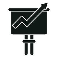 Realization graph chart icon simple vector. Challenge mentor work vector