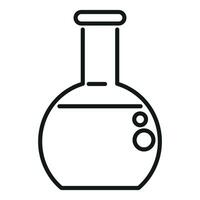 Kerosene chemical flask icon outline vector. Petroleum lab pot vector