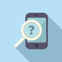 Anonymous phone search icon flat vector. Person user vector