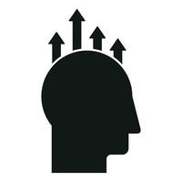 Self level up icon simple vector. Business vision vector