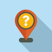 Location anonymous icon flat vector. Mark user person vector