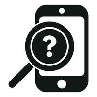 Anonymous phone search icon simple vector. Person user vector