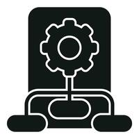 Gear goal company icon simple vector. Human balance vector