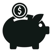 Investment piggy bank icon simple vector. Finance safe vector