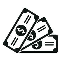 Cash money banknotes icon flat vector. Sign funds vector