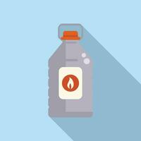 Kerosene plastic bottle icon flat vector. Handle gas drop vector