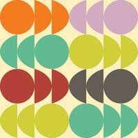 Abstract retro geometric seamless pattern. Geometric mid century modern style seamless pattern. Vector background print.