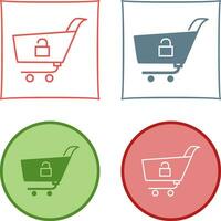 Unique Unlock Cart Vector Icon