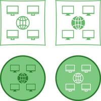 Unique Company Network Vector Icon