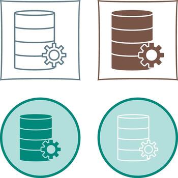 Unique Database Management Vector Icon