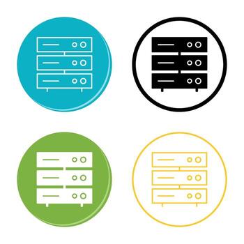 Unique Server Network Vector Icon