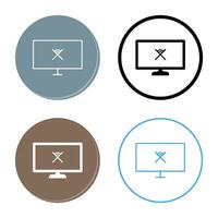 Unique Disconnected Network Vector Icon