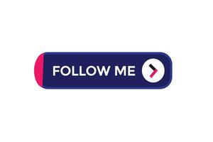 new follow me website, click button, level, sign, speech, bubble  banner, vector