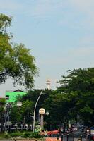 View of the city of Jakarta from a height monas photo