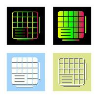 Table Data Vector Icon